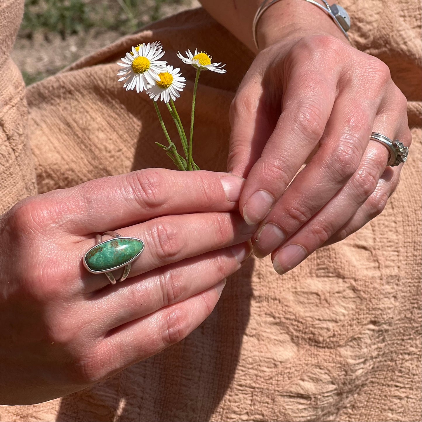 Green Royston Turquoise Sterling Silver Ring