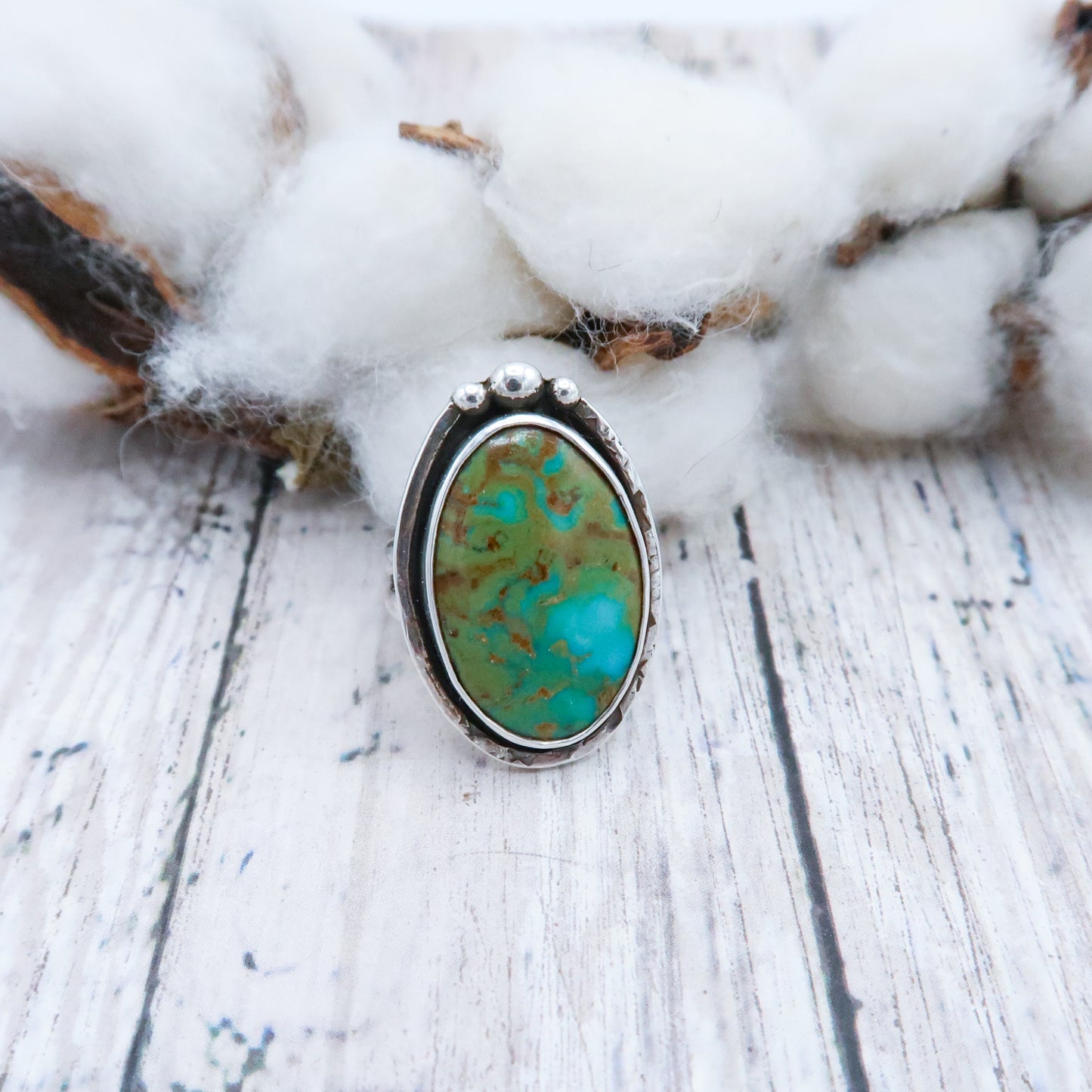 Turquoise and Silver Statement Ring