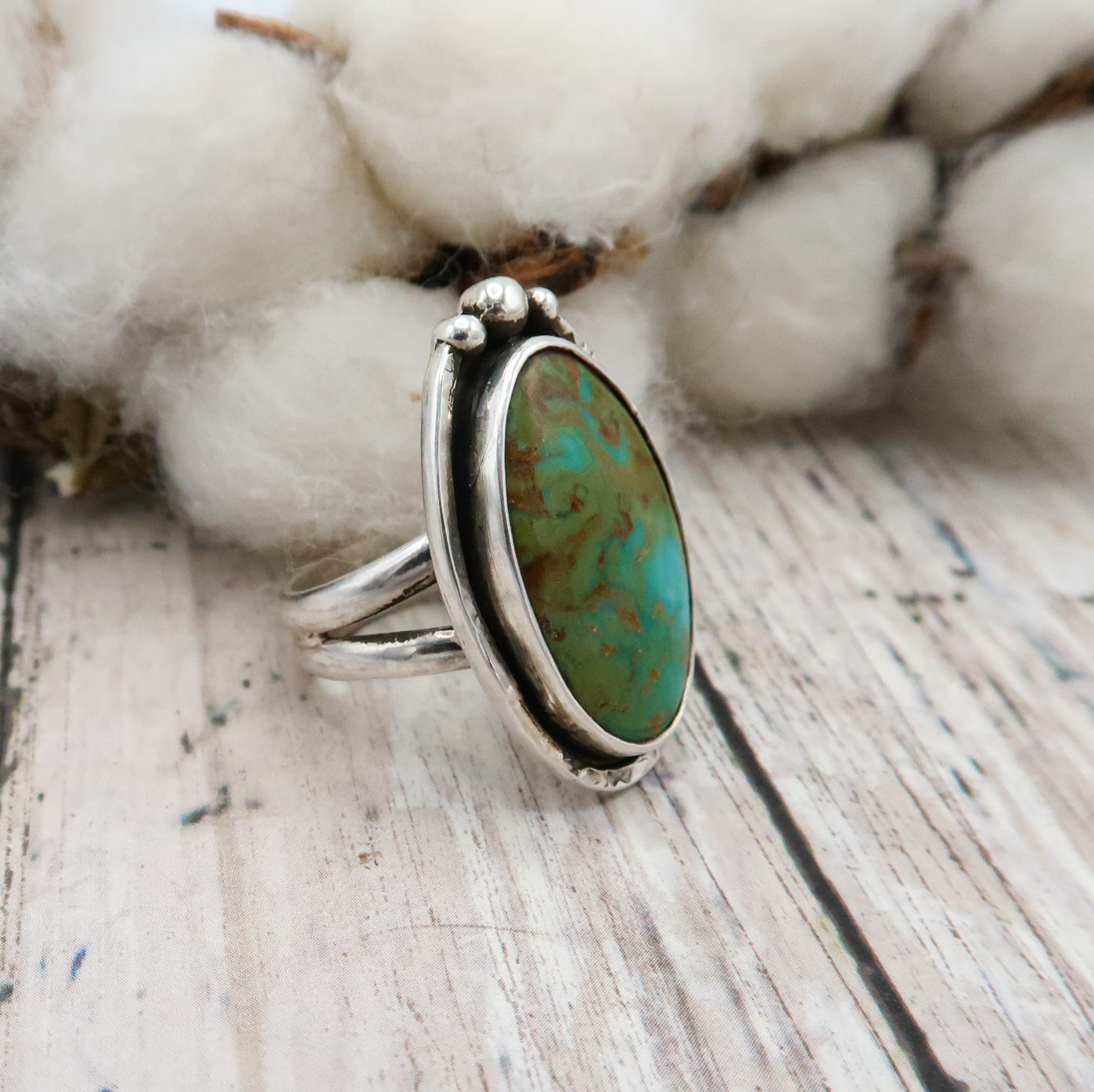 Turquoise and Silver Statement Ring