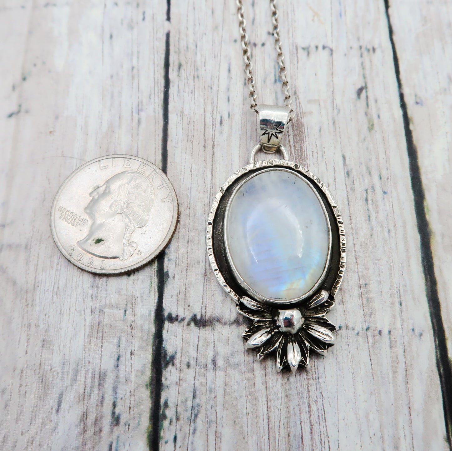 Handcrafted Sterling Silver Moonstone Pendant