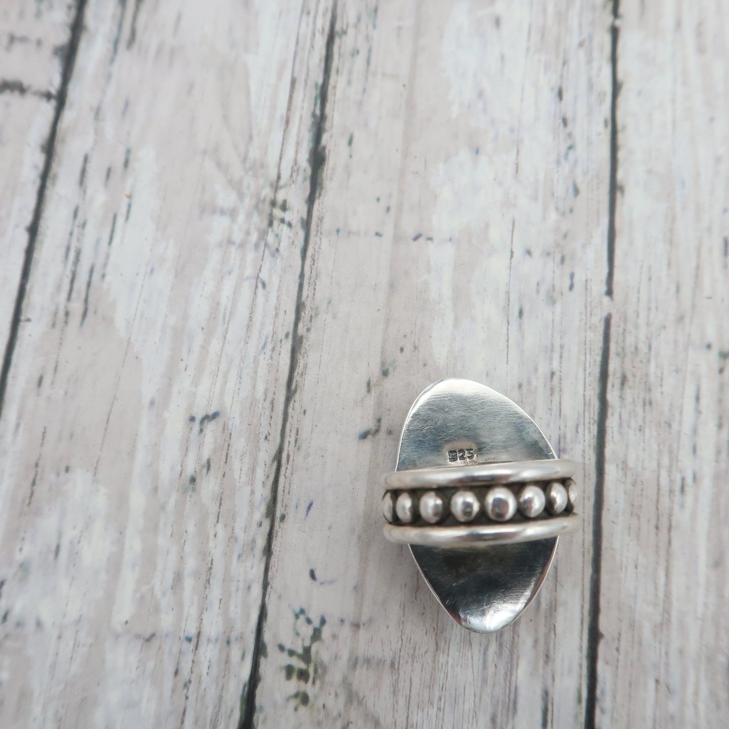 Bold White Buffalo Sterling Silver Statement Ring