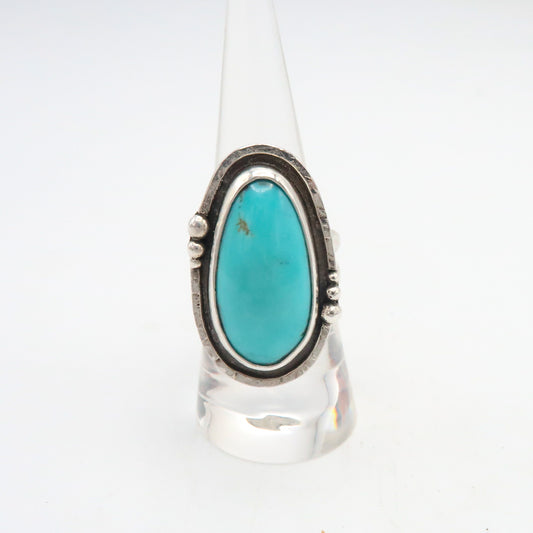 Turquoise and Sterling Silver Artisan Ring