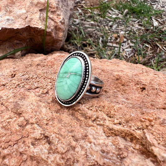 Variscite Sterling Silver Statement Ring